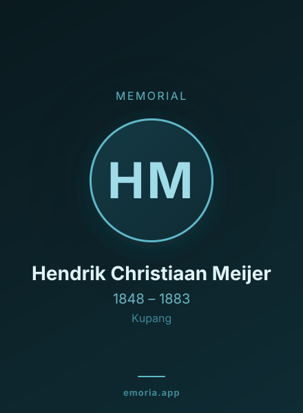 Memorial portrait of Hendrik Christiaan Meijer