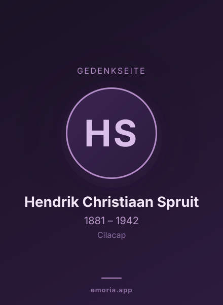 Gedenkportrait von Hendrik Christiaan Spruit