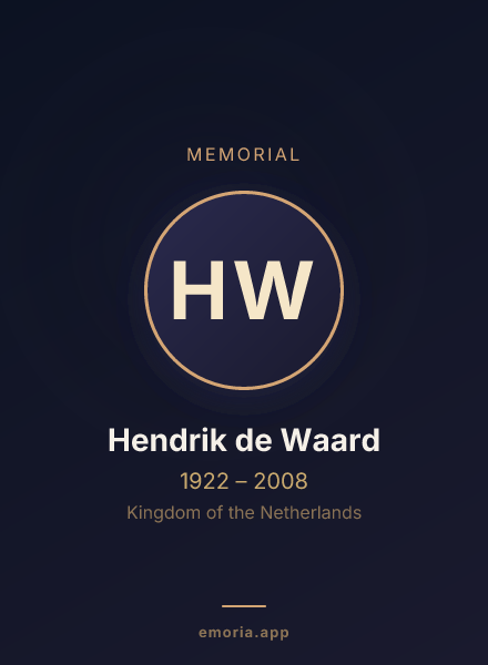 Memorial portrait of Hendrik de Waard
