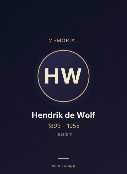 Memorial portrait of Hendrik de Wolf