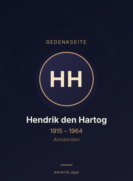 Gedenkportrait von Hendrik den Hartog