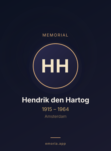 Memorial portrait of Hendrik den Hartog