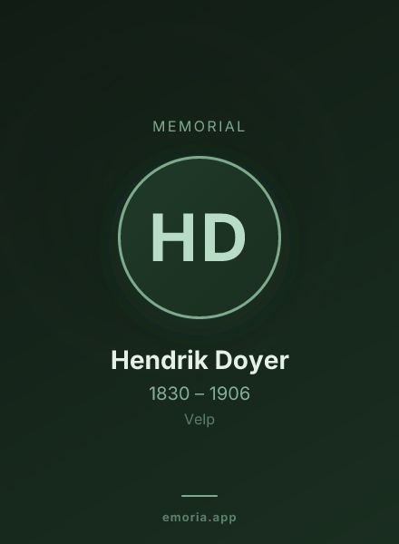Memorial portrait of Hendrik Doyer