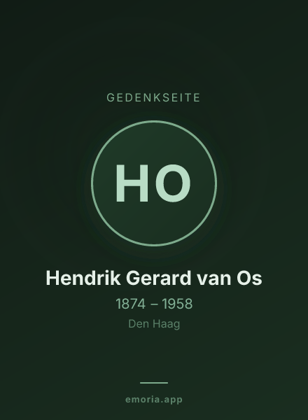Gedenkportrait von Hendrik Gerard van Os