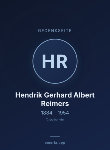 Gedenkportrait von Hendrik Gerhard Albert Reimers