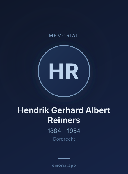 Memorial portrait of Hendrik Gerhard Albert Reimers