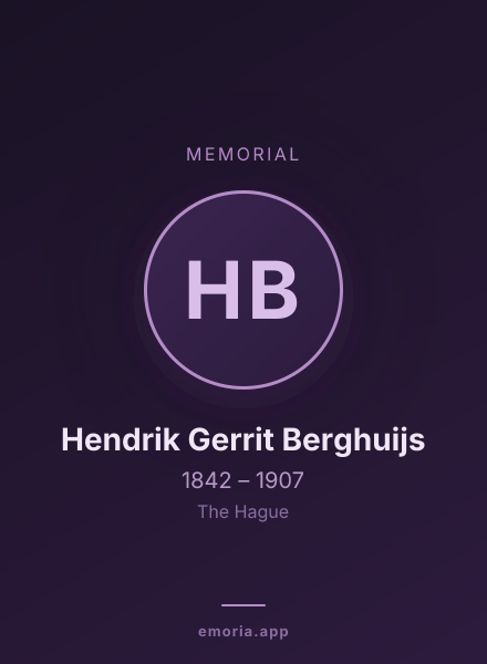 Memorial portrait of Hendrik Gerrit Berghuijs