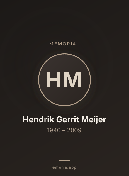 Memorial portrait of Hendrik Gerrit Meijer