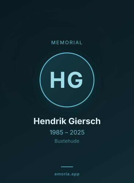 Memorial portrait of Hendrik Giersch