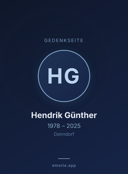 Gedenkportrait von Hendrik Günther