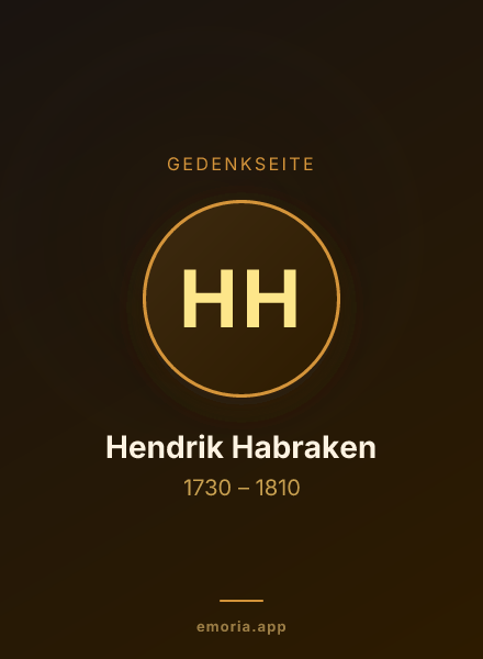 Gedenkportrait von Hendrik Habraken