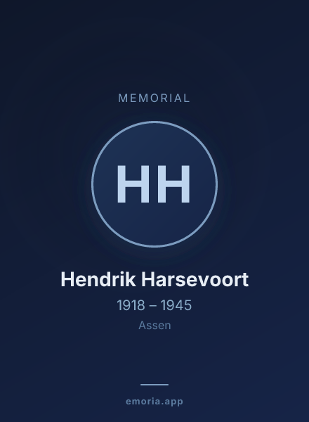 Memorial portrait of Hendrik Harsevoort