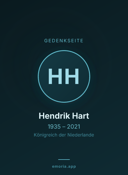 Gedenkportrait von Hendrik Hart