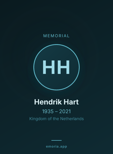 Memorial portrait of Hendrik Hart