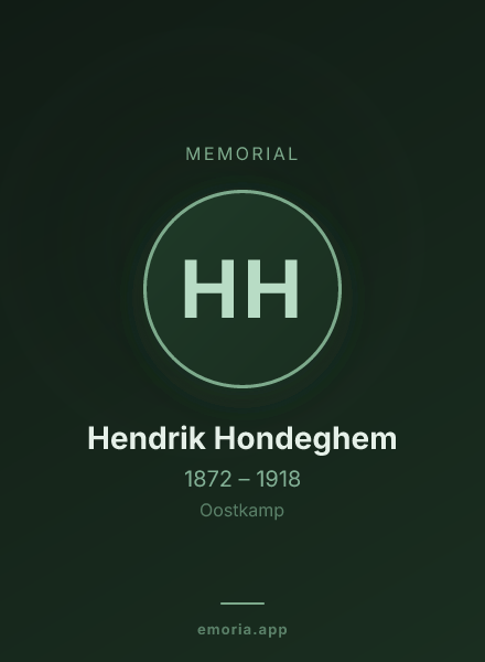 Memorial portrait of Hendrik Hondeghem