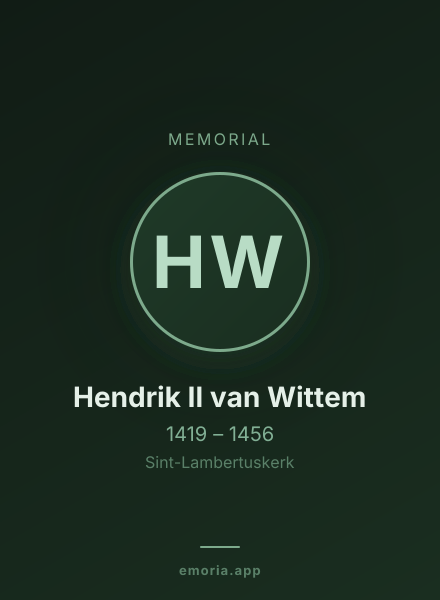 Memorial portrait of Hendrik II van Wittem