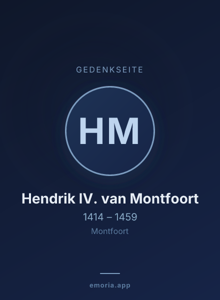 Gedenkportrait von Hendrik IV. van Montfoort