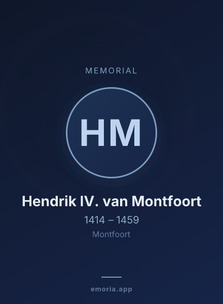 Memorial portrait of Hendrik IV. van Montfoort