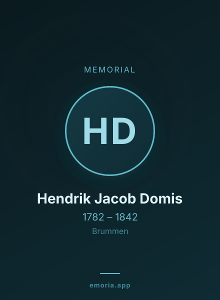 Memorial portrait of Hendrik Jacob Domis