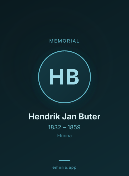 Memorial portrait of Hendrik Jan Buter