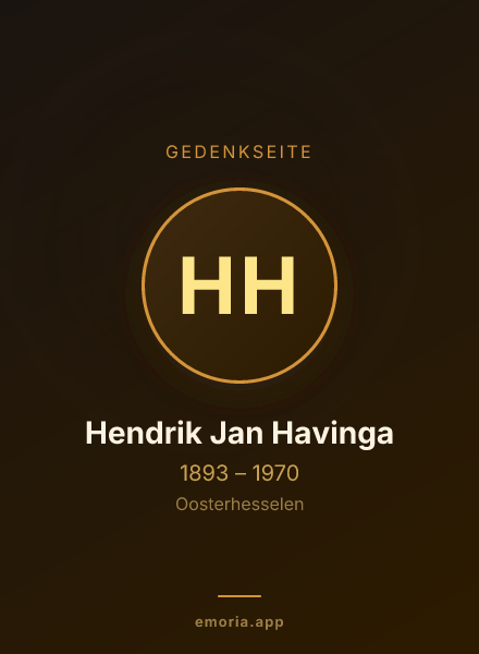 Gedenkportrait von Hendrik Jan Havinga