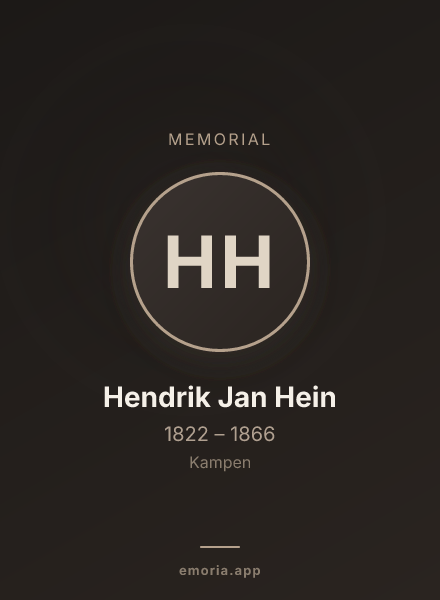 Memorial portrait of Hendrik Jan Hein