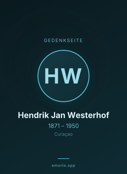 Gedenkportrait von Hendrik Jan Westerhof