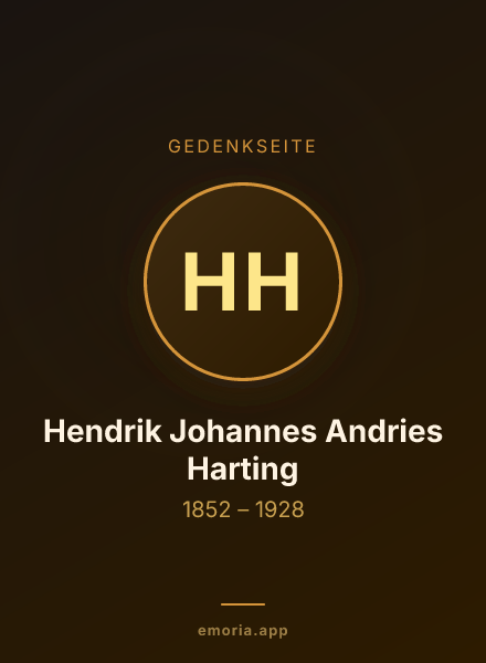 Gedenkportrait von Hendrik Johannes Andries Harting