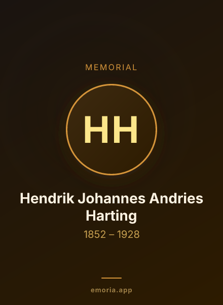 Memorial portrait of Hendrik Johannes Andries Harting