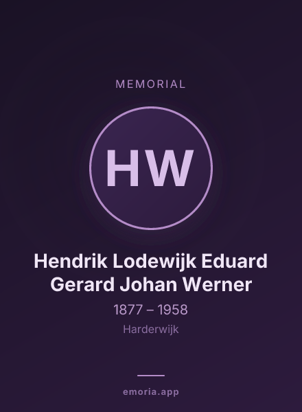 Memorial portrait of Hendrik Lodewijk Eduard Gerard Johan Werner