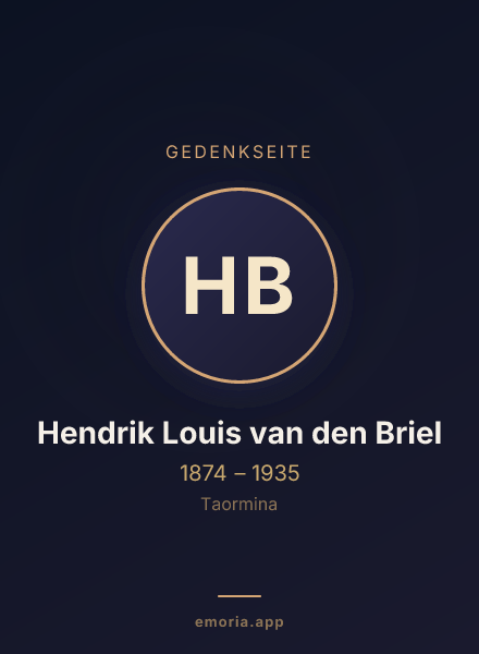 Gedenkportrait von Hendrik Louis van den Briel