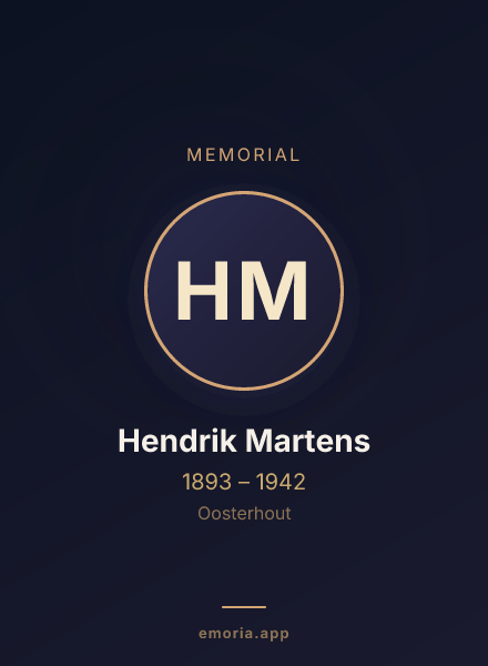 Memorial portrait of Hendrik Martens