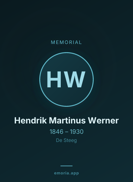 Memorial portrait of Hendrik Martinus Werner
