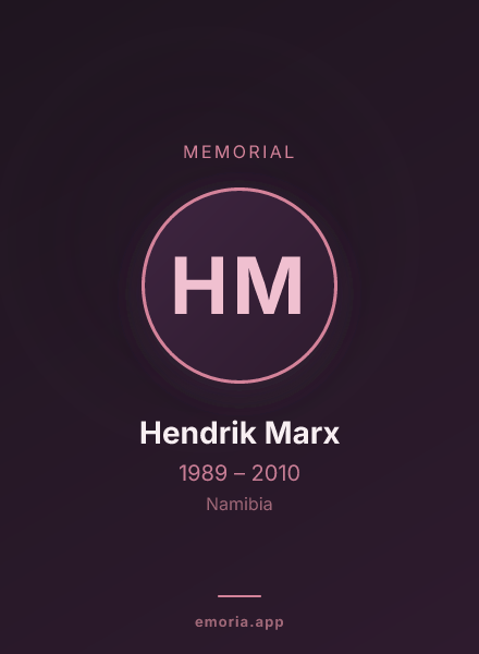 Memorial portrait of Hendrik Marx
