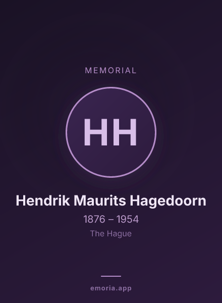 Memorial portrait of Hendrik Maurits Hagedoorn