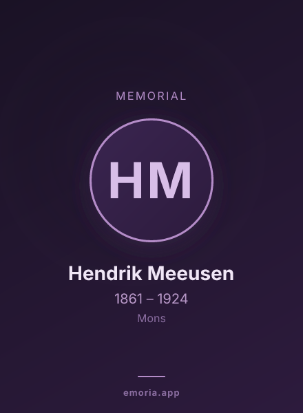 Memorial portrait of Hendrik Meeusen