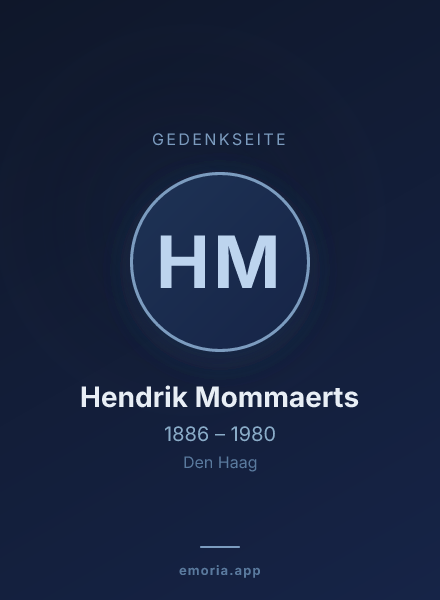 Gedenkportrait von Hendrik Mommaerts