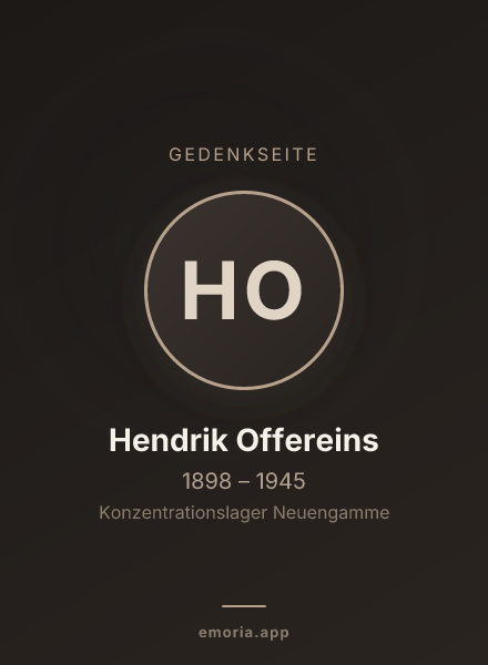 Gedenkportrait von Hendrik Offereins