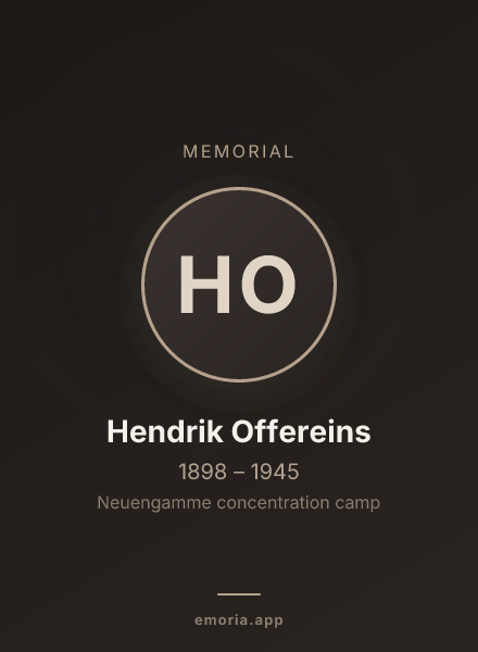 Memorial portrait of Hendrik Offereins