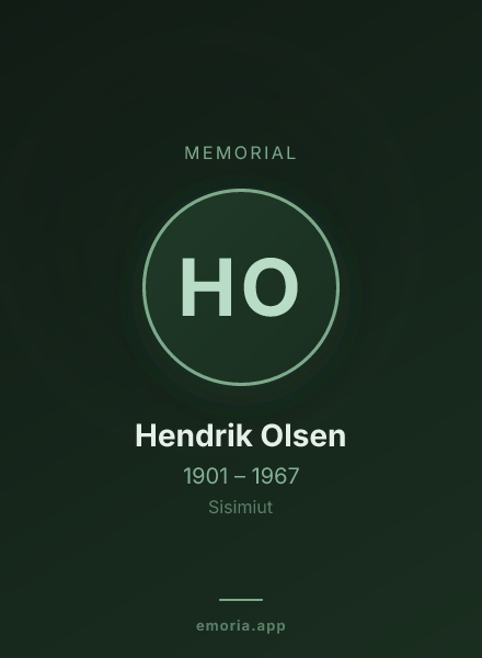 Memorial portrait of Hendrik Olsen