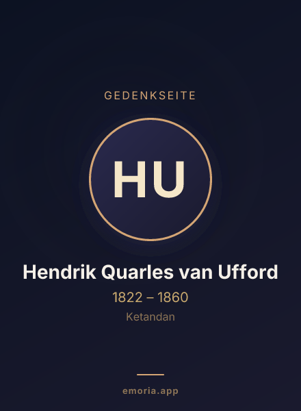 Gedenkportrait von Hendrik Quarles van Ufford