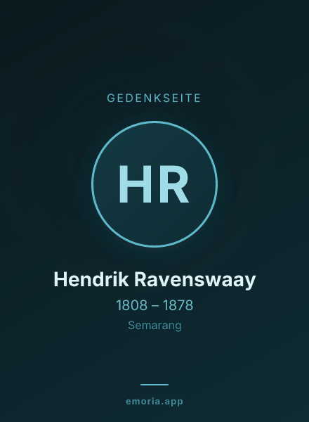 Gedenkportrait von Hendrik Ravenswaay