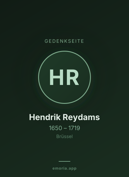 Gedenkportrait von Hendrik Reydams