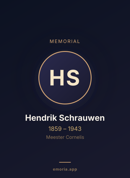Memorial portrait of Hendrik Schrauwen