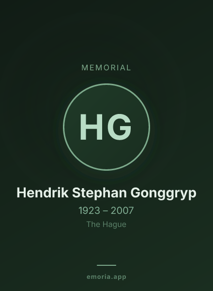 Memorial portrait of Hendrik Stephan Gonggryp