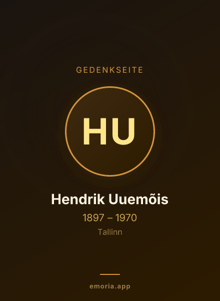 Gedenkportrait von Hendrik Uuemõis