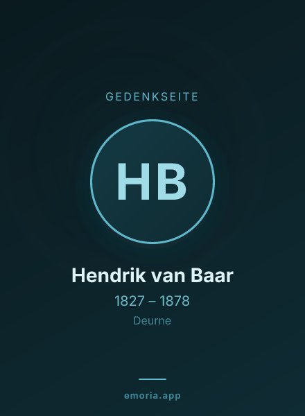 Gedenkportrait von Hendrik van Baar