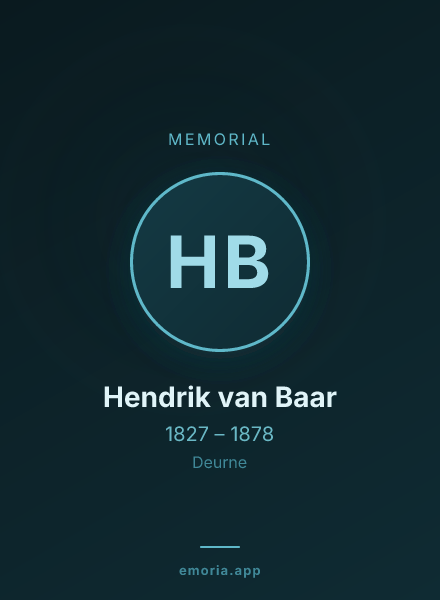 Memorial portrait of Hendrik van Baar