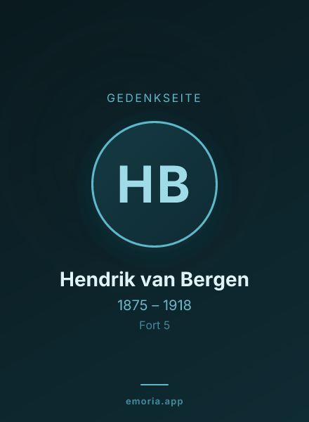 Gedenkportrait von Hendrik van Bergen