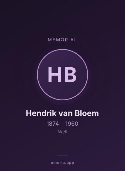 Memorial portrait of Hendrik van Bloem